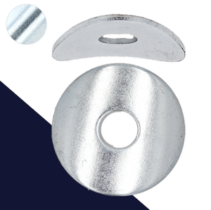 Curved Plate Turtle Washer Zinc Plated Steel