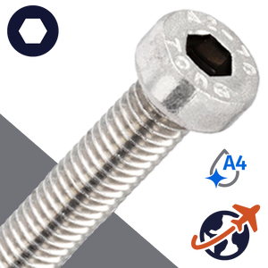 M10X1.5 Socket Head Low,A4 Marine Stainless,DIN 7984