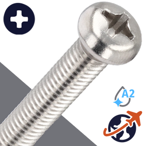 M3X0.6 Ex Coarse Pan Head,Retired JIS Thread,Stainless