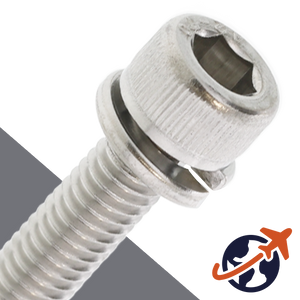 M2.5X0.45 Socket Head SEMS,Split Lock Washer,Stainless