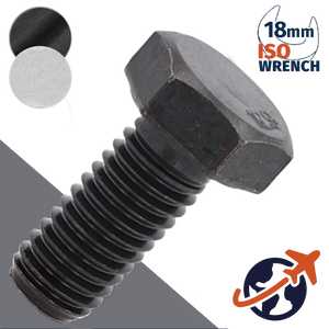 M12X1.75 ISO 4017/4014 Hex Bolt 18mm WAF - Steel 12.9