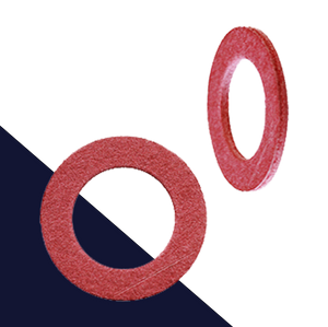 Red Fiber Gasket,M5 - M22,Vulcanized, DIN 7603