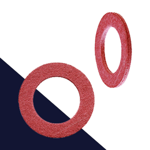 Red Fiber Gasket,M5 - M22,Vulcanized, DIN 7603