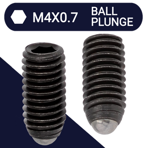 M4X0.7 Set Screw,Steel,Ball Plunge Point