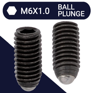 M6X1.0 Set Screw,Steel,Ball Plunge Point