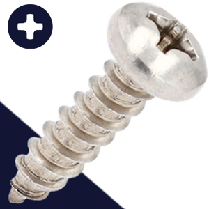 M2.9 Pan Phillips Tapping Stainless Steel DIN 7981-C