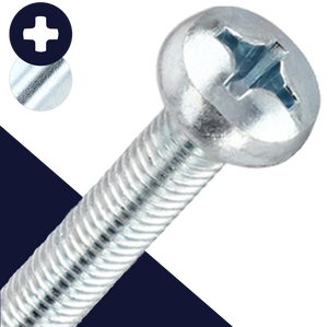M4X0.7 Phillips Pan Head CL 4.8 Zinc Coarse DIN 7985