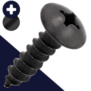 M4.2 Truss Phillips Self Tapping Screw, Black Oxide