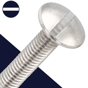 M8X1.25 Slotted Truss Head - A2 Stainless NF E27-128