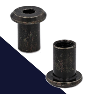 Low Profile Sleeve Nut,Allen Socket Drive,Steel, Black