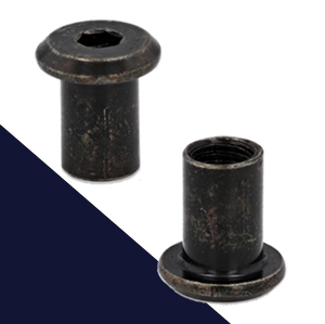 Low Profile Sleeve Nut,Allen Socket Drive,Steel, Black