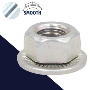 Twolok® Belleville Spin Nut,Ribbed Conical Washer,Steel, Zinc Plated