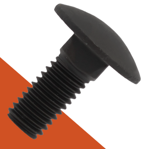 M8X1.25 Carriage Bolt - A2 Black Stainless DIN 603
