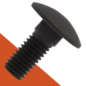 M8X1.25 Carriage Bolt,A2-70 Black Stainless,DIN 603
