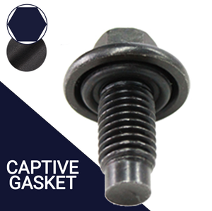 M12X1.75 Flanged Hex Plug,Dog Point with O-Ring,Part# DP12X1.75-18