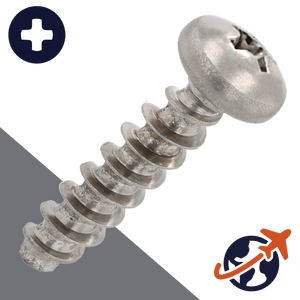 M3.5 Phillips Pan Thermoplastics Screw - A2 Stainless