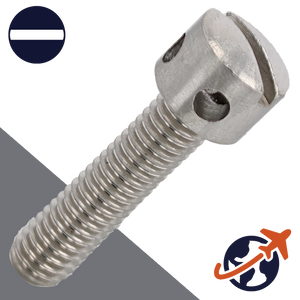 M4X0.7 Slotted Capstan Screw - AISI 303 Stainless DIN 404