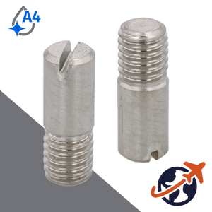 M10X1.5 Slotted Chamfered Set Screw - A4 Stainless DIN 427