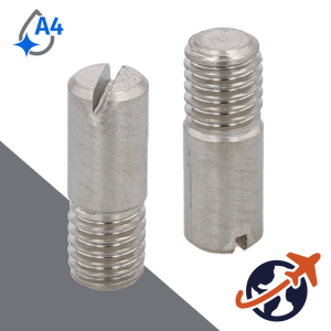 M3X0.5 Slotted Chamfered Set Screw - A4 Stainless DIN 427