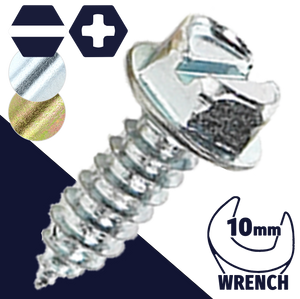 M6.3 Phillips Hex Flange,Zinc Plated Steel,Sheet Metal Screw