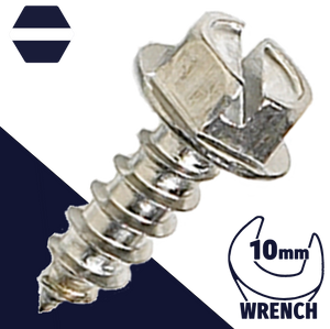 M6.3 Slotted Hex Flange,Stainless Steel,Sheet Metal Screw