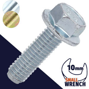 M6 JIS Flange Bolt,Steel Class 10.9 Zinc,JIS B-1189 / 10mm Wrench