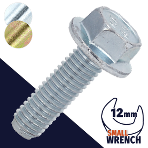 M8 JIS Flange Bolt,Steel Class 10.9 Zinc,JIS B-1189 / 12mm Wrench