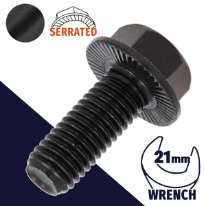 M16X2.0 Serrated Flange,Class 10.9 Steel,DIN 6921 / 21mm Wrench