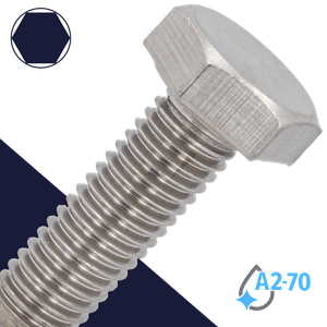 M4X0.7 Hex Bolt,Stainless Steel A2-50,DIN 933