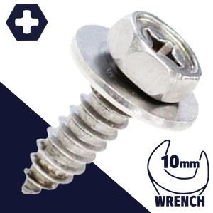 M6.3 Loose Washer Tapping,Stainless Steel,SEMS Sheet Metal Screw