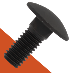 M8X1.25 Carriage Bolt,A2-70 Black Stainless,DIN 603