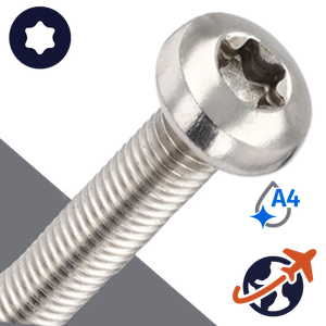 M3X0.5 Torx Pan Head,ISO 14583,A4 Stainless Steel