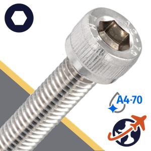 M10X1.5 Socket Head,A4-70 Marine Stainless,ISO 4762 / DIN 912