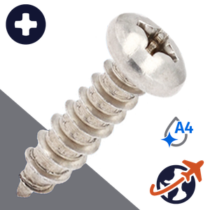 M2.9 Pan Phillips Tapping,DIN 7981-C,A4 Stainless Steel