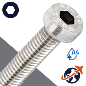 M10X1.5 Socket Head Low,A4 Marine Stainless,DIN 7984