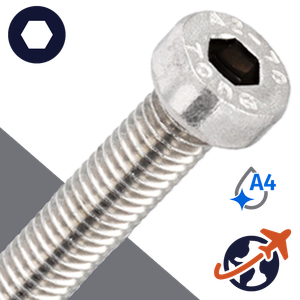 M10X1.5 Socket Head Low,A4 Marine Stainless,DIN 7984