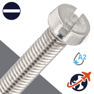 M4X0.7 Slotted Cheese Head Screw - A4-50 Stainless DIN 84