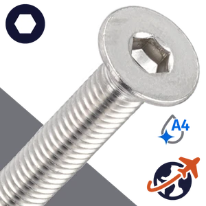M10X1.5 Flat Socket Head,ISO 10642,A4 Stainless Steel
