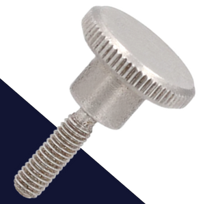 M8X1.25 Thumb Screw,DIN 464 Knurled Head,A2 Stainless Steel, High Type