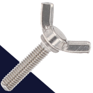 M8X1.25 Wing Bolt,American Straight Wing,A2 Stainless Steel