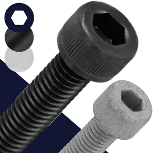 M10 Socket Head Bolt,12.9 Black + Zinc Flake,DIN 912