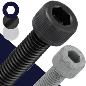 M10 Socket Head Bolt,12.9 Black + Zinc Flake,DIN 912