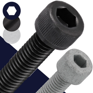 M6 Socket Head Bolt,12.9 Black + Zinc Flake,DIN 912