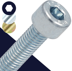 M6 Allen Socket Head,Steel Class 8.8 Zinc,DIN 912