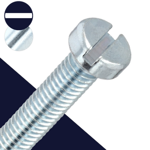 M3 Slotted Cheese Head,Steel Class 4.8 Zinc,DIN 84