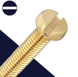 M4 Slotted Cheese Head,Corrosion Resistant Brass,DIN 84