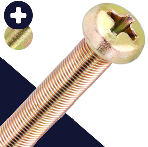 M5X0.5 FINE Small Pan Head,Steel Class 4.8 Yellow Zinc,JIS B-1111 Phillips