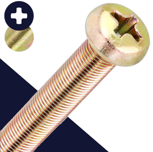 M6X0.75 FINE Small Pan Head,Steel Class 4.8 Yellow Zinc,JIS B-1111 Phillips