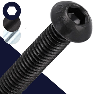 M3 Button Socket Head,Steel Class 10.9,ISO 7380-1