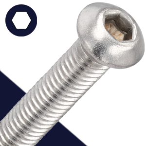 M3 Button Socket Head,Stainless Steel A2,ISO 7380-1